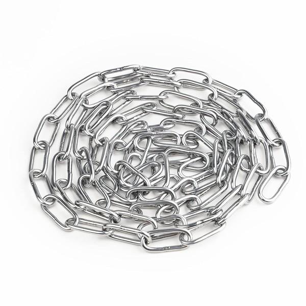 Home Stainless Steel Chain, Chain, 0.9 inch (2.5 mm), Length 9.6 ft (3 m), SUS304 Stainless Steel, Chore Chain, Pet Intrusion, Anti-Theft, Anti-Rust, Breeding, Fixed, Chain, Security, Theft, Fall