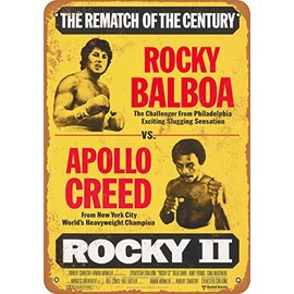 RetroRust 10 x 14 METAL SIGN - 1979 Rocky Balboa vs. Apollo Creed - Vintage Rusty Look