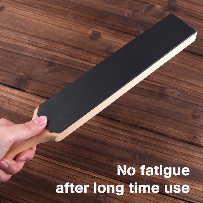 LEONTOOL Leather Strop Kit Double Sided Sharpening Paddle Block Sharpener