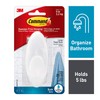 Command Bath Large Towel Hook, Clear, 1-Hook, 5-lb. Capacity, Organize