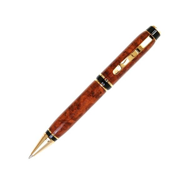 Lanier Pens Cigar Twist Pen - 24kt Gold - Amboyna