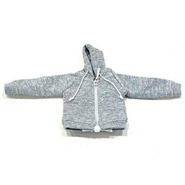 FIGLot 1/12 Grey Zipper Hoodie for M Legends Mezco WWE Muscular Body (Figure NOT Included)