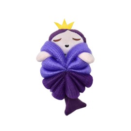 INVIGORATE FOR KIDS Esponja de Baño para Niños, Suave al Tacto con Increíbles Diseños, Cómoda Lavable y Reutilizable, Super Divertida para Pequeños. (Sirena (morada))