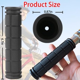Bike Handlebar Grips 2 Pairs,Kids Non-Slip-Rubber Bicycle Handlebar Grips, Specialized Replacement Bike Grips for Beach Cruiser Scooter Foldable Mountain Bicycle Tricycle BMX MTB