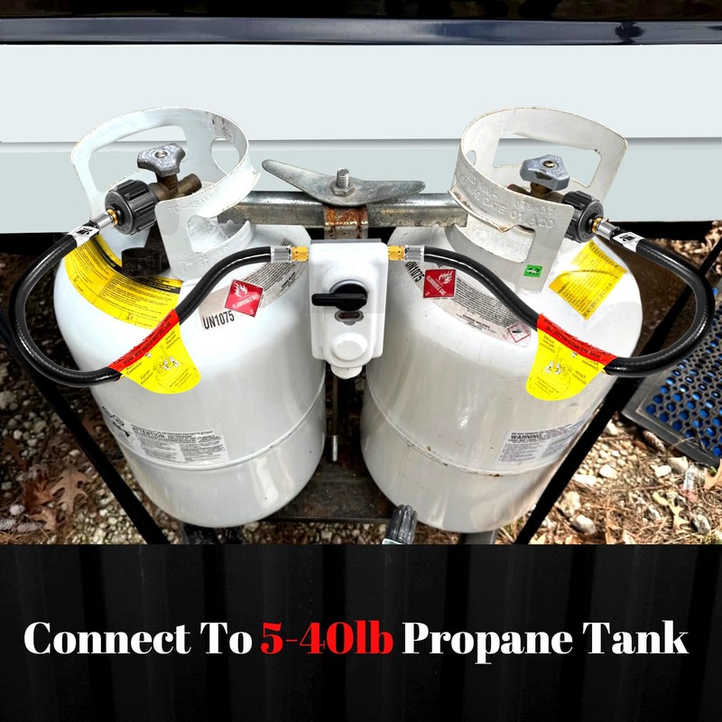 GasSaf 24 inch RV Propane Hose, 1/4" Inverted Camper Propane