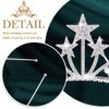 Kilshye Rhinestone Star Tiara Headband Silver Crystal Princess Tiaras and