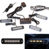 GDICONIC Amber Strobe Lights 6Led Emergency Hazard Warning Beacon Flashing