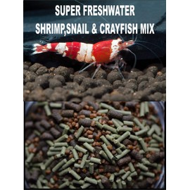 AQUATICBLENDEDFOODS Super Freshwater Shrimp,Snail & Crayfish Food Mix - ABF109 (Veggie & Krill, 6oz)