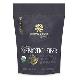 Fiber Supplement Prebiotic Organic | Vegan Fiber Supplement Plant-Powered Gut Health Booster with Pure Ingredients for Digestive Harmony | Vegan & Non-GMO | 8oz Pouch (30 SRV) Be Well by Sunwarrior
