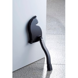 AKS-05 Door Stopper, Cat, Cat, Magnetic, Foldable, Entryway, Easy Installation, Indoor Rubber (Black)