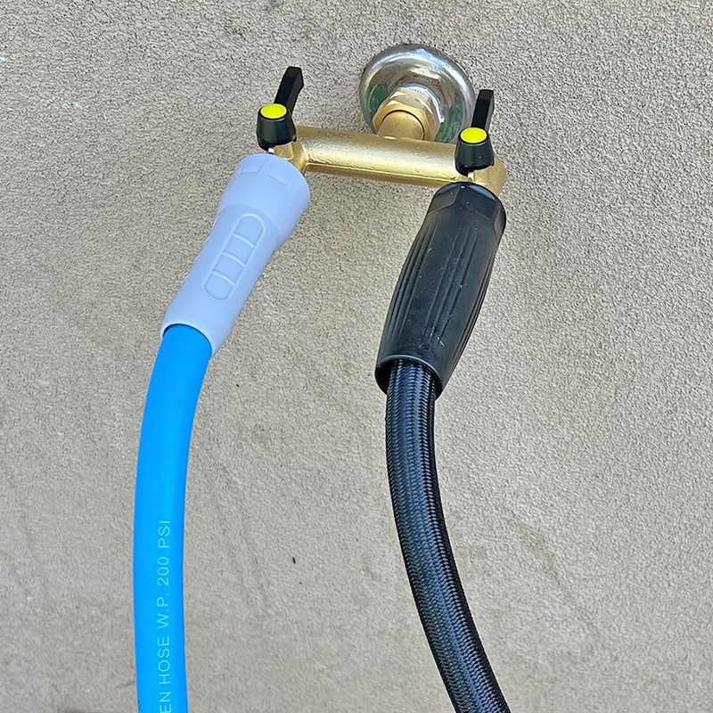 HQMPC 2 Way Hose Splitter Heavy Duty Water Splitter Outdoor