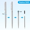 PATIKIL Slim Metallic Ballpoint Pen, 12Pcs Black Ink 1mm Medium