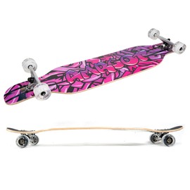 WiiSHAM Longborads Skateboards 42 inches Complete Drop Down Through Deck Crusier Pr Speed (71)