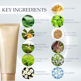 ROYALCOSMETICS Limpiador Facial En Espuma Royal Herb Ss Foam, Hidratante, Con Extracto De Hoja De Aloe Vera, Extracto De Ginseng Y Oro, 120 G         
