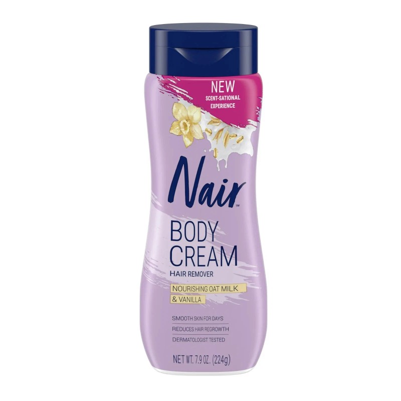 Nair Body Cream Hair Remover, Oat Milk & Vanilla, Body