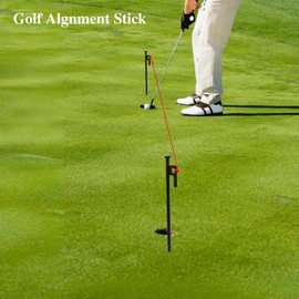 Golf Putting Training Aid, Putting String Line for Guide, Golf Putting Alignment Tool Accessory for Alignment and Practice (Green)