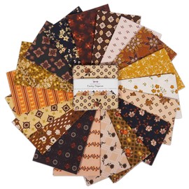 40 Pcs 5 x 5 inches Quilting Fabric Bundles Precut, DIY Cotton Fabric Squares, Printed Layer Cakes Patchwork Materials for Holiday Crafts Cloths Décor, Charm Squares for Quilts - Earthy Elegance