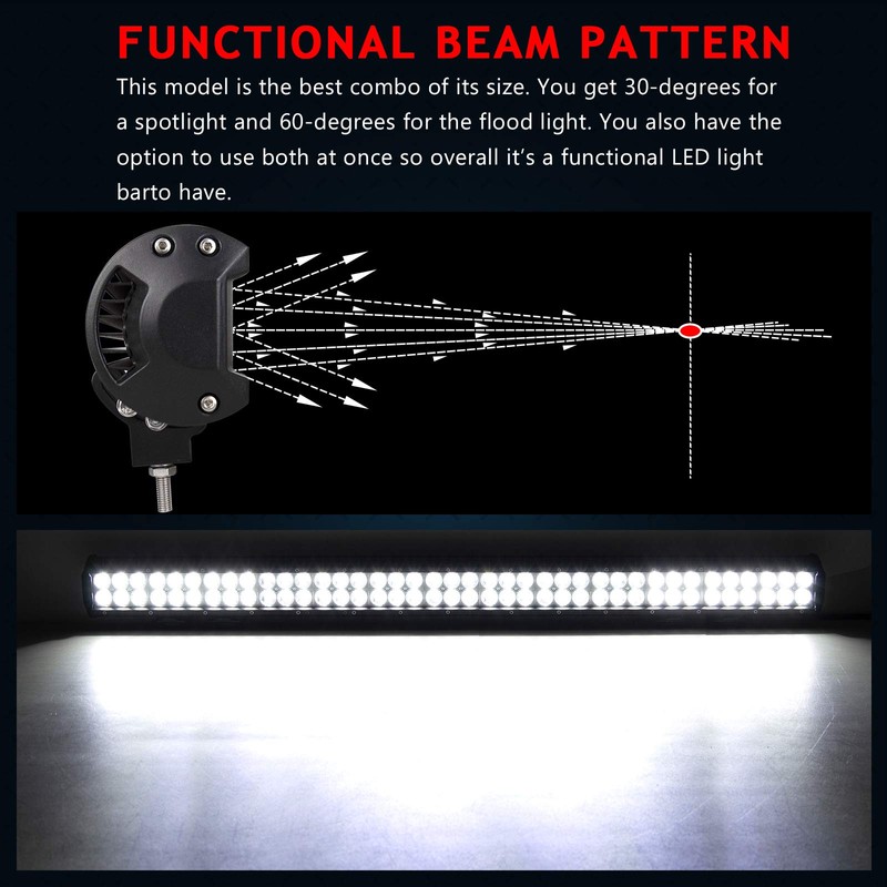 AUXTINGS 36 inch 234W LED Light Bar Off Road Combo