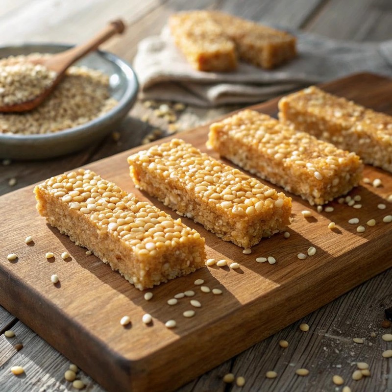 Sesame Crunch Bars, 1 Pound Bulk Bag, Honey Sesame Individually