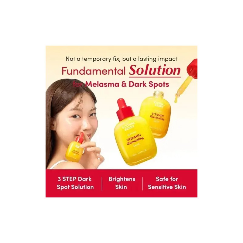 2pz Eqqualberry Suero Iluminador Con Vitamina C Momento 2pz