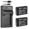 Kastar Battery (X2) & Slim USB Charger for Canon LP-E12