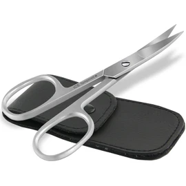 Left-Handed Nail Scissors 9 cm Curved Cutting Surface with Case