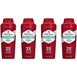 Old Spice High Endurance Body Wash for Men, Pure Sport - 18 Fl Oz / 532 mL x 4 Pack