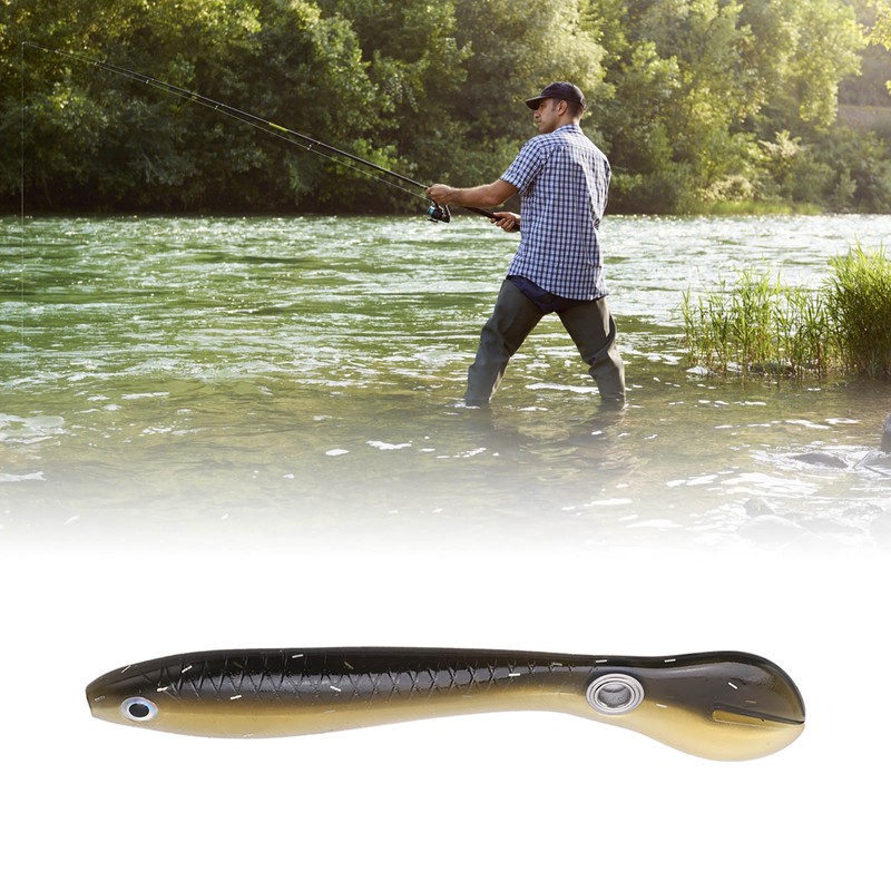 5pcs/set 10cm 6g Soft Lure with 3D Eyes Enlarged Tail