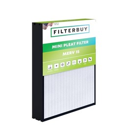 Filterbuy 16x20x4 Mini Pleat Air Filter MERV 15 HVAC Replacement (1-Pack)