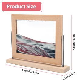 Coitak Moving Sand Art Picture, Dynamic Sand Picture, Desktop Moving Sand Art for Home Decor and Office (Rose Gold)