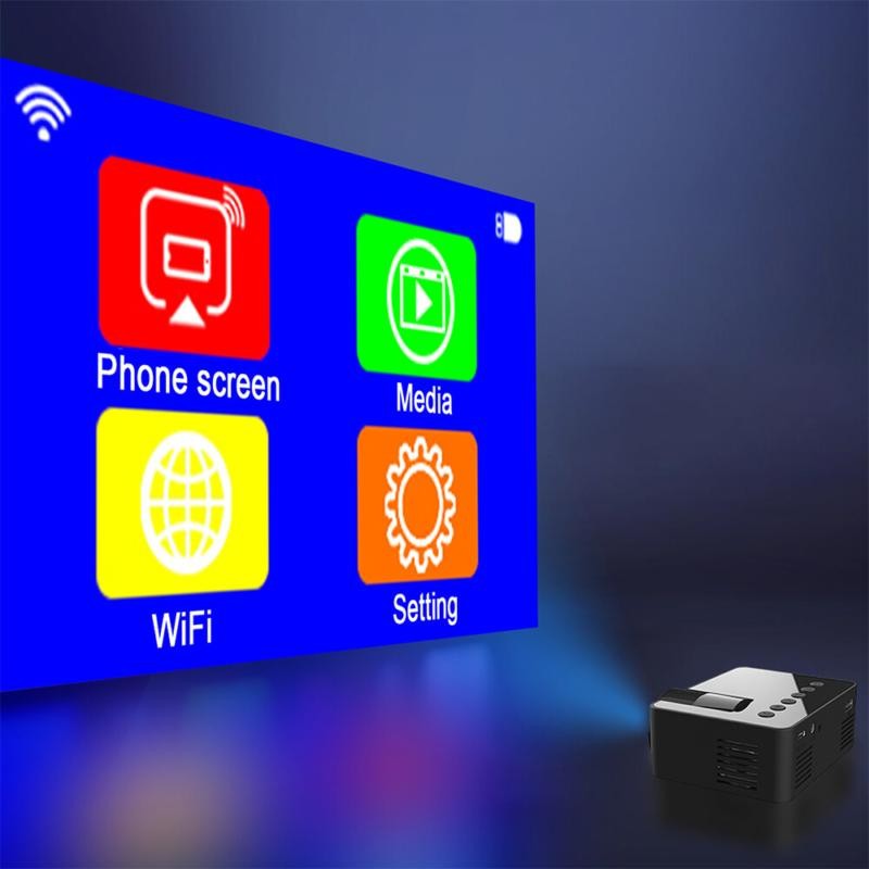 Mini LED Projector HD 1080P WIFI Home Cinema Portable Theater