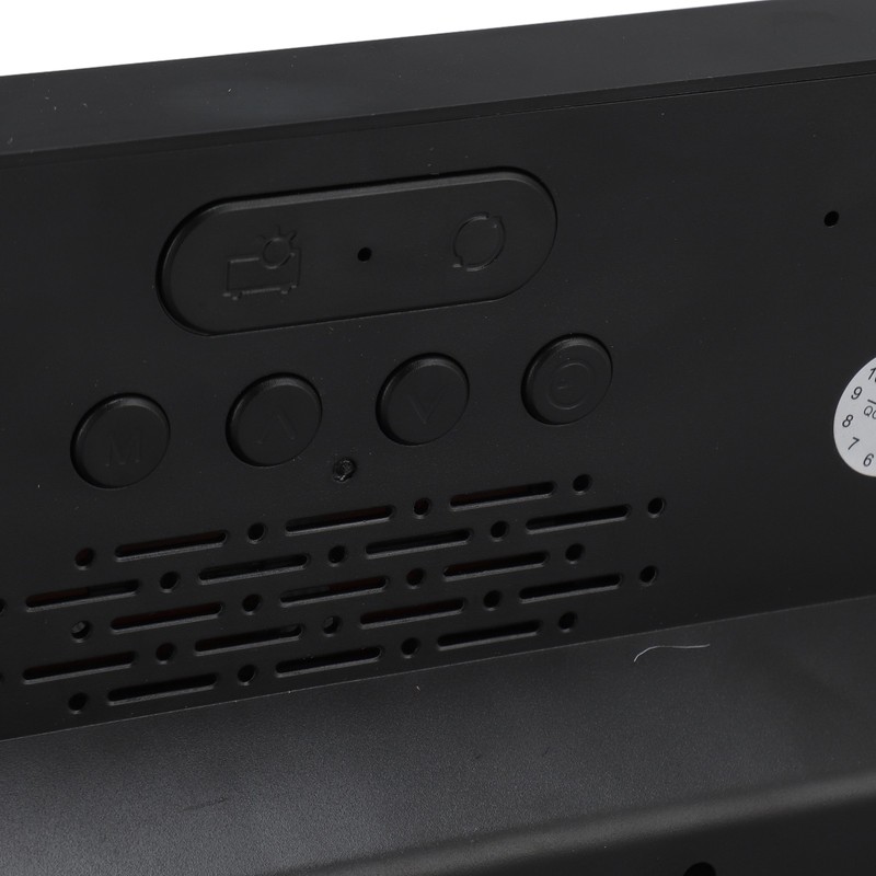 Projection Alarm Clock USB Rechargeable White Light Snooze Function Adjustable