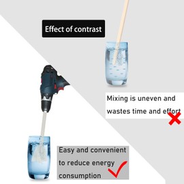 CHRI Mixer Attachment Drill for Resin, Pack of 5, Epoxy Mixing Rod, Drill, Whisk, Stirrer, Spiral Stirrer, Colour Mixer, Colour Mixer, Paint Whisk for Mixing Epoxy Resin Painting, Ceramic Glaze
