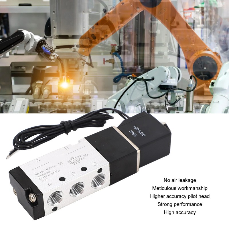 Pneumatic Solenoid Valve with Wire 2 Position 5 Way IP65