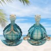 Wisboey 2 Pieces Sea Turtle Yoga Figure Decorations Meditation Yoga