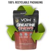 VOW Nutrition Creatine Chews,100 Strawberry Flavoured Chews, Creatine Monohydrate, Convenient