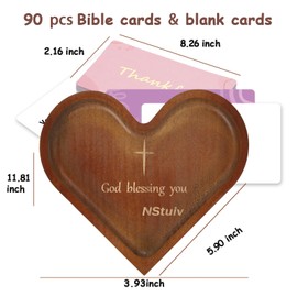 NStuiv Prayer Bowl with Bible Verse Cards,Blessing Prayer Bowl with Scripture Prayer Cards,Christian Gifts for Women Men