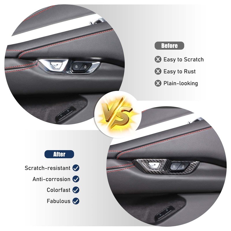 TOYCIDFG Door Inner Handle Lock Frame Cover Trim Compatible with