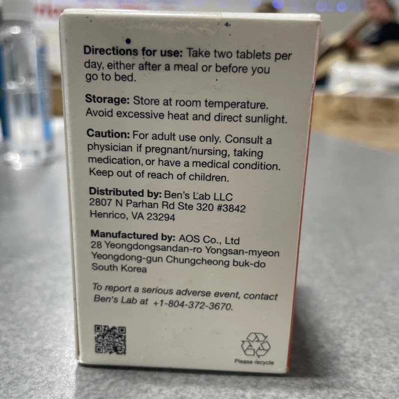Ben's Lab New) Ben's Lab Hair Growth & Thickness Supplements