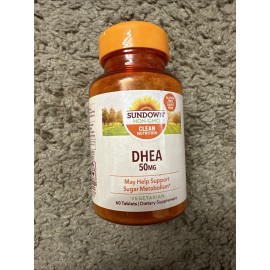 Sundown Dhea 50mg Dietary Supplement 60 Tablets, Exp 02/2026+ CHECK DESC