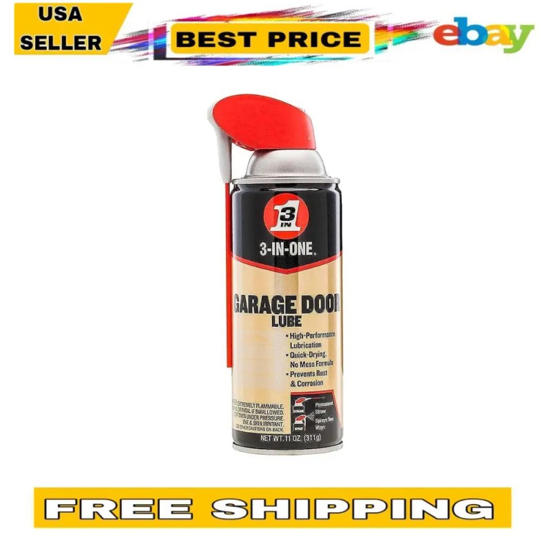 3-IN-ONE Professional Garage Door Lubricant with Smart Straw Sprays 2