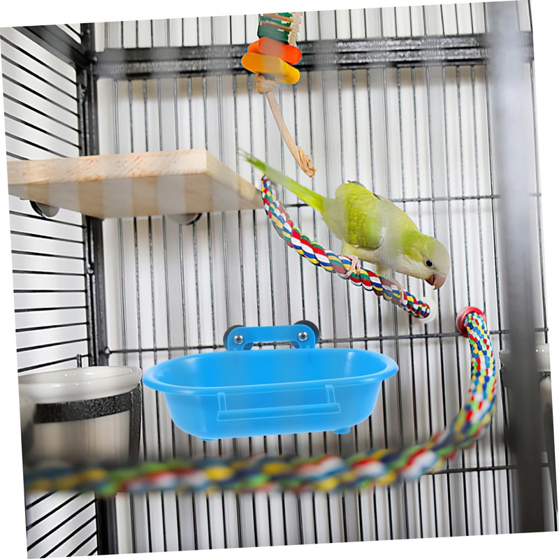 Hohopeti Parakeet Bathing Tub Durable Hanging Bird Bathtub Accessory for