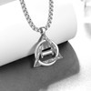 Hantuorui Therian Necklace 925 Sterling Silver Therian Pride Symbol Necklace,