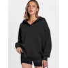 ANRABESS Womens Hoodies Fleece Oversized V Neck Sweatshirts Long Sleeve