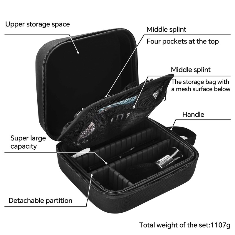 14PCS Hair Cutting Kit with Barber Bag, Haircut Scissors, Barber