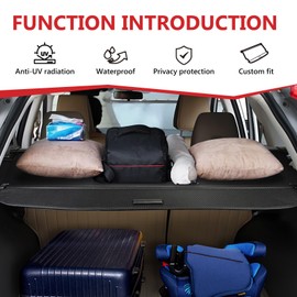 Upgraded Cargo Cover for Honda CR-V 2023 2024 2025 Accessories,Retractable Luggage Trunk Security Cover Shielding Shade for Honda CRV(6th) Hybrid Trunk Cargo Cover,Carbon FiberTexture,Waterproof