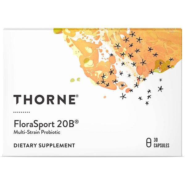 Thorne Research - FloraSport 20B Probiotic Supplement - 20 Billion Active Cultures per Capsule - NSF Certified for Sport - 30 Capsules