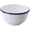 IBILI" Blanca Bowl 20x12 cm of Enamelled Steel, White/Blue, 20