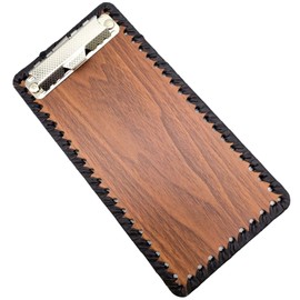 Leather Coated Clipboard - Bill Credit Card Receipts Memo Holder Pad - for Restaurants, Stores, Office 4" x 8"