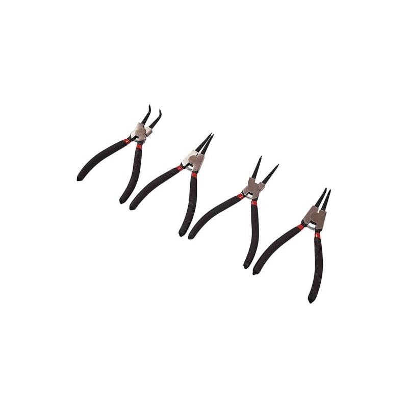 Mr. Gadget's Solutions 4-Piece Circlip Pliers Set – 7" Heavy-Duty